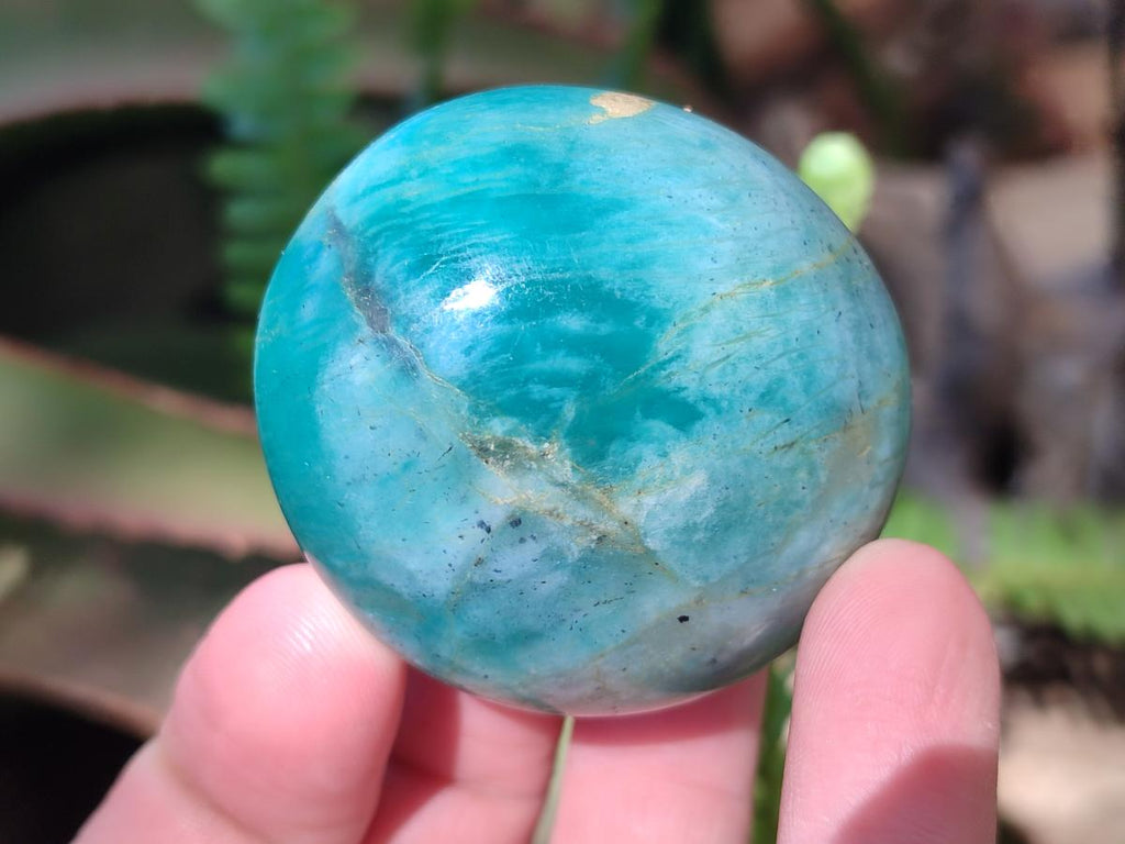 Polished Amazonite Palm Stones x 24 From Madagascar - Toprock Gemstones and Minerals 