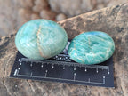 Polished Amazonite Palm Stones x 24 From Madagascar - Toprock Gemstones and Minerals 