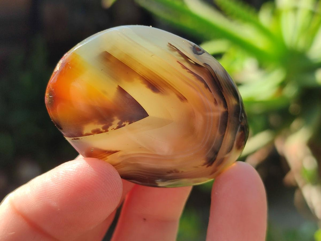 Polished Banded Agate Galets x 35 From Madagascar - Toprock Gemstones and Minerals 