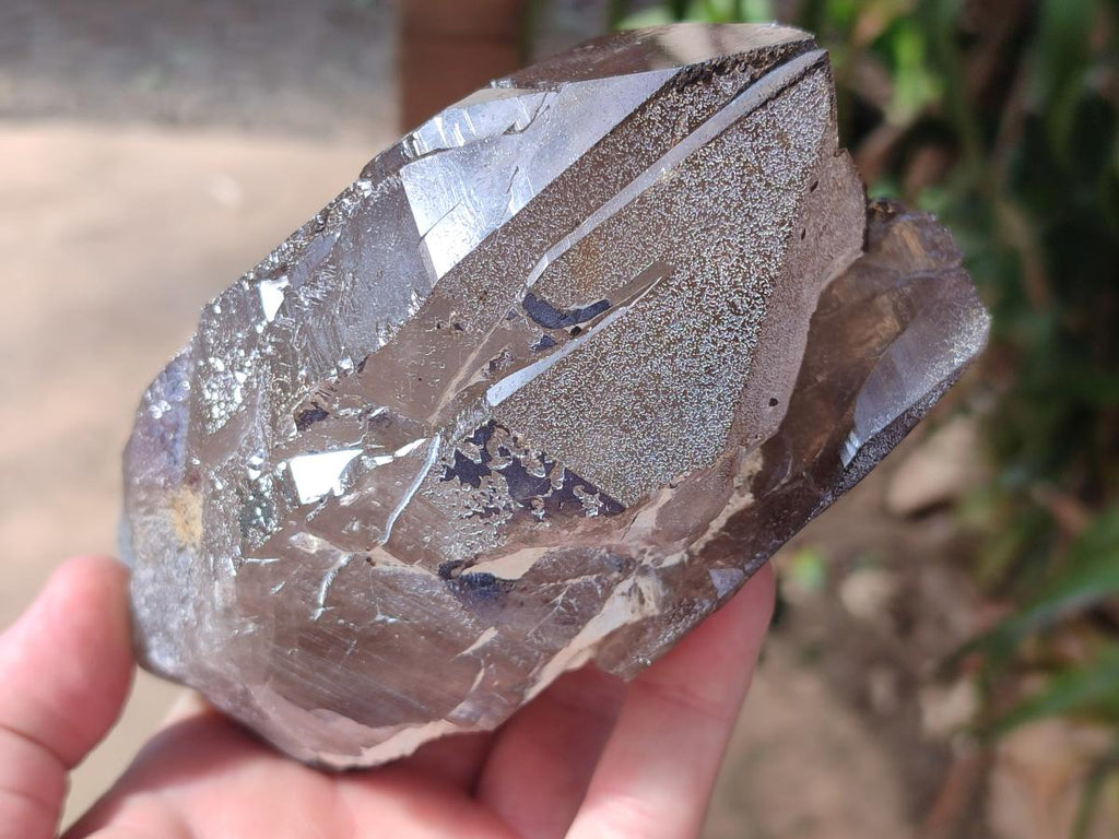 Natural Large Smokey Quartz Crystals x 2 From Mulanje, Malawi - Toprock Gemstones and Minerals 