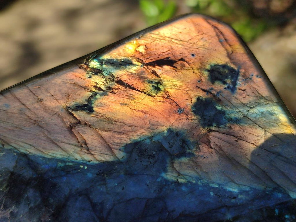 Polished Labradorite Standing Display Pieces x 3 From Madagascar - Toprock Gemstones and Minerals 