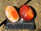 Polished Carnelian Agate Gemstone Galets x 20 From Madagascar - Toprock Gemstones and Minerals 