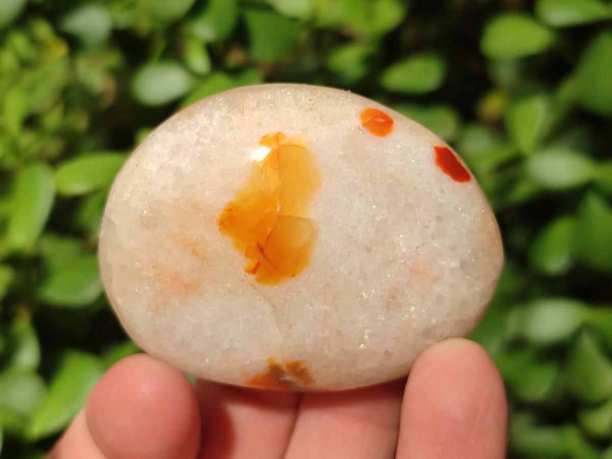 Polished Carnelian Agate Gemstone Galets x 20 From Madagascar - Toprock Gemstones and Minerals 