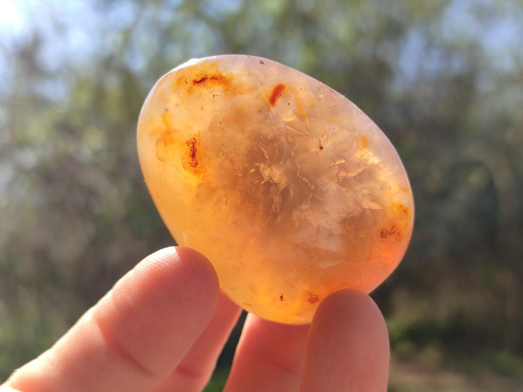 Polished Carnelian Agate Gemstone Galets x 20 From Madagascar - Toprock Gemstones and Minerals 