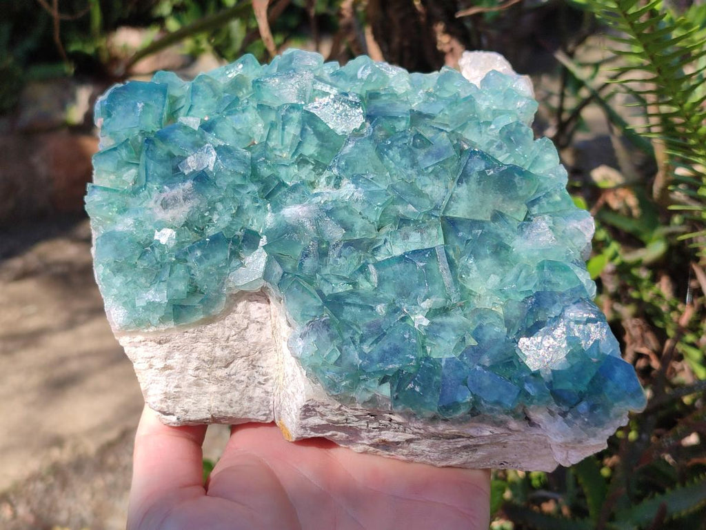 Natural Large Green Cubic Fluorite Specimen x 1 From Mandrosonoro, Madagascar - Toprock Gemstones and Minerals 