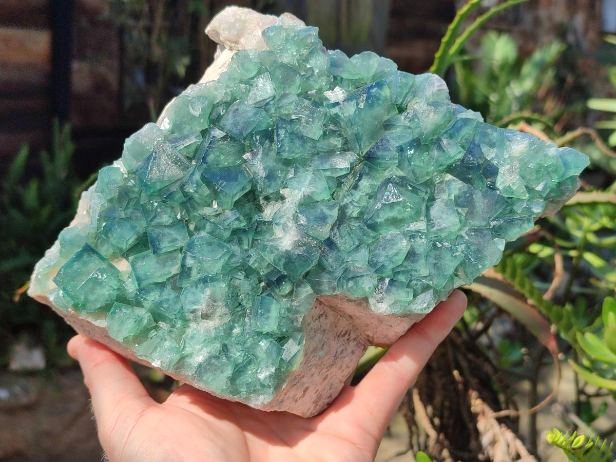 Natural Large Green Cubic Fluorite Specimen x 1 From Mandrosonoro, Madagascar - Toprock Gemstones and Minerals 