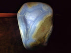 Polished and Natural Blue Lace Agate Standing Display Pieces x 2 From Nsanje, Malawi - Toprock Gemstones and Minerals 