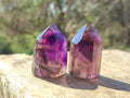 Polished Purple Window Amethyst Crystals x 20 From Akansobe, Madagascar - Toprock Gemstones and Minerals 