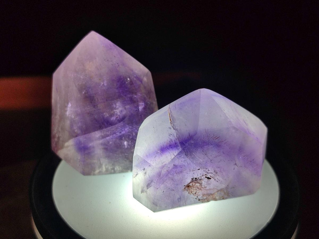 Polished Purple Window Amethyst Crystals x 20 From Akansobe, Madagascar - Toprock Gemstones and Minerals 