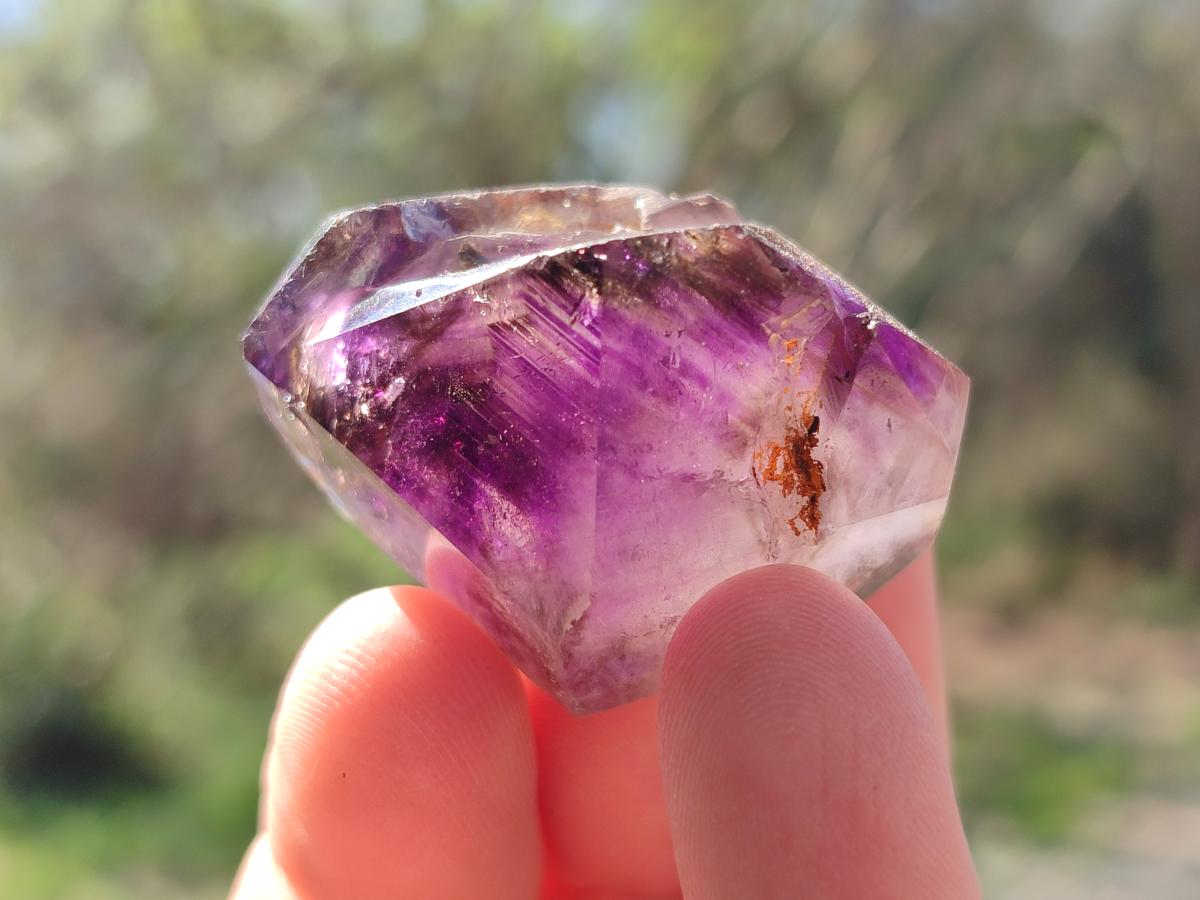 Polished Purple Window Amethyst Crystals x 20 From Akansobe, Madagascar - Toprock Gemstones and Minerals 