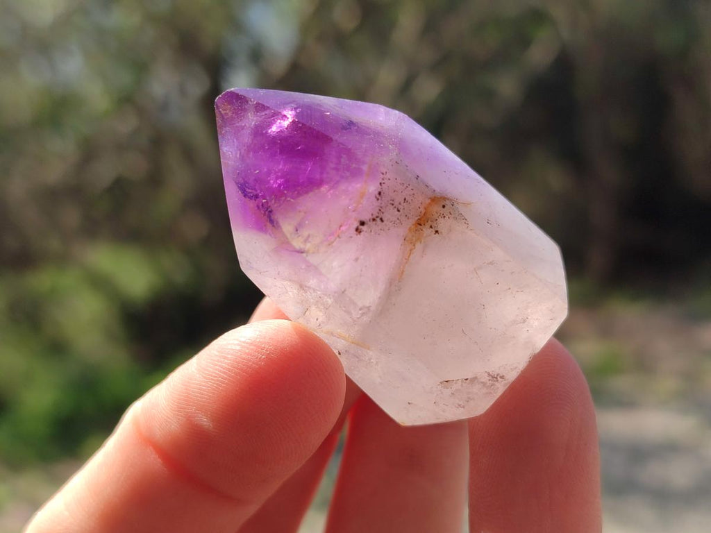 Polished Purple Window Amethyst Crystals x 20 From Akansobe, Madagascar - Toprock Gemstones and Minerals 