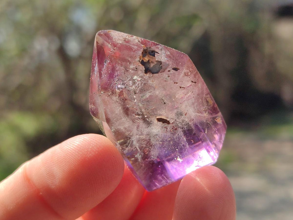 Polished Purple Window Amethyst Crystals x 20 From Akansobe, Madagascar - Toprock Gemstones and Minerals 