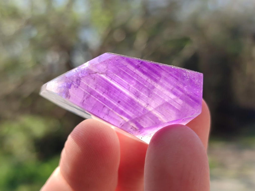 Polished Purple Window Amethyst Crystals x 20 From Akansobe, Madagascar - Toprock Gemstones and Minerals 