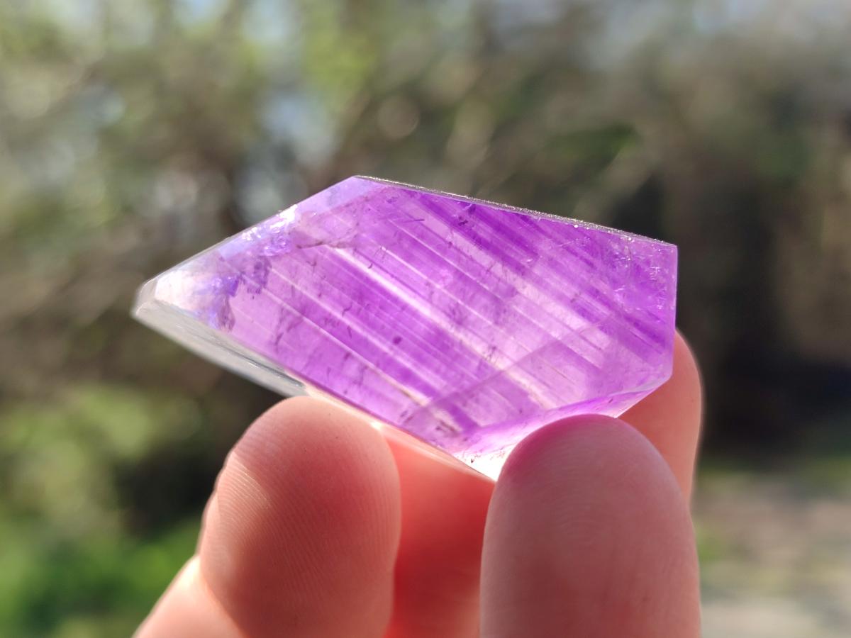 Polished Purple Window Amethyst Crystals x 20 From Akansobe, Madagascar - Toprock Gemstones and Minerals 