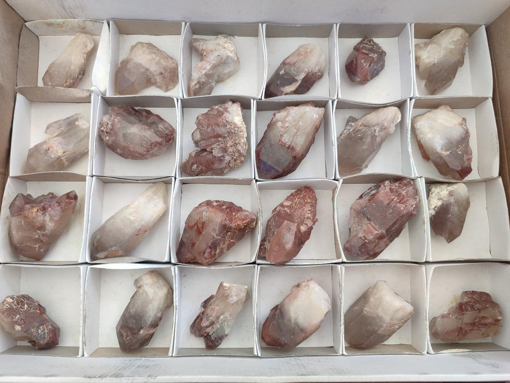 Natural Red Hematoid Quartz Crystals x 24 From Karoi, Zimbabwe - Toprock Gemstones and Minerals 
