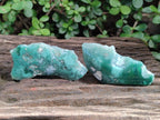 Polished One Side Mtorolite Chrysoprase Slices x 12 From Mutorashanga, Zimbabwe - Toprock Gemstones and Minerals 