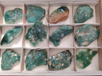 Polished One Side Mtorolite Chrysoprase Slices x 12 From Mutorashanga, Zimbabwe - Toprock Gemstones and Minerals 