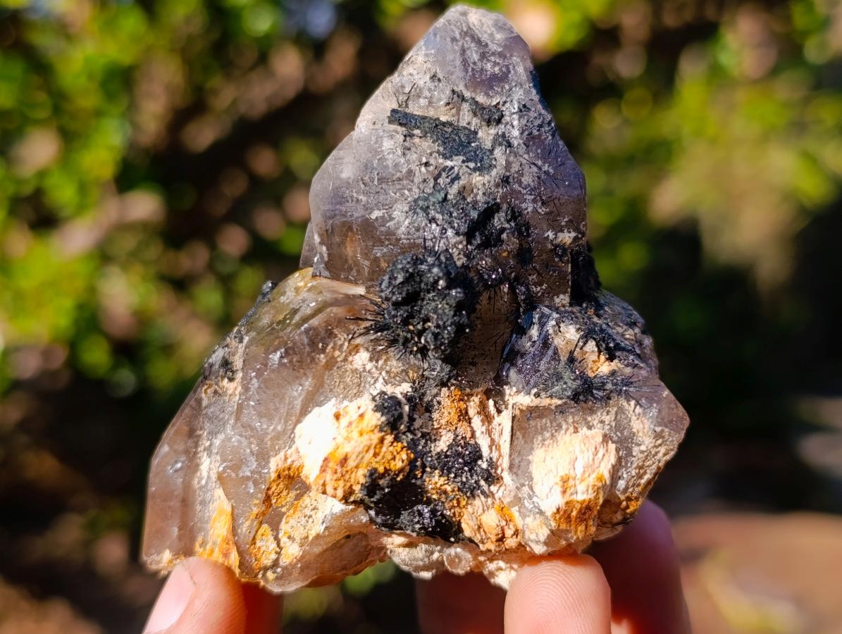 Natural Smokey Quartz Crystals and Cluster with Associated Minerals x 4 From Erongo, Namibia - Toprock Gemstones and Minerals 