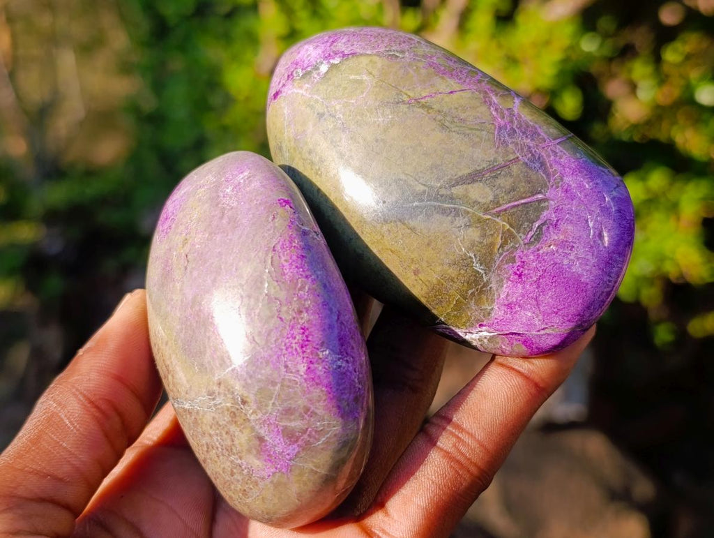 Polished Stichtite Standing Display Pieces x 6 From Barberton, South Africa - Toprock Gemstones and Minerals 