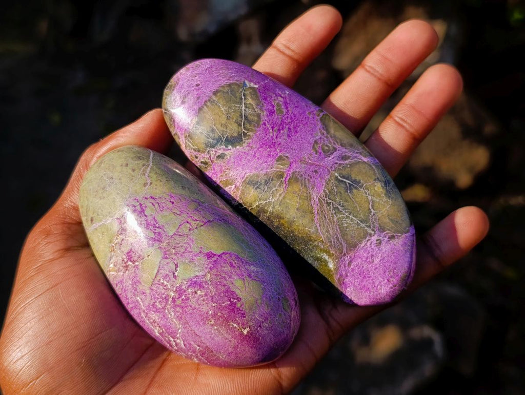 Polished Stichtite Standing Display Pieces x 6 From Barberton, South Africa - Toprock Gemstones and Minerals 