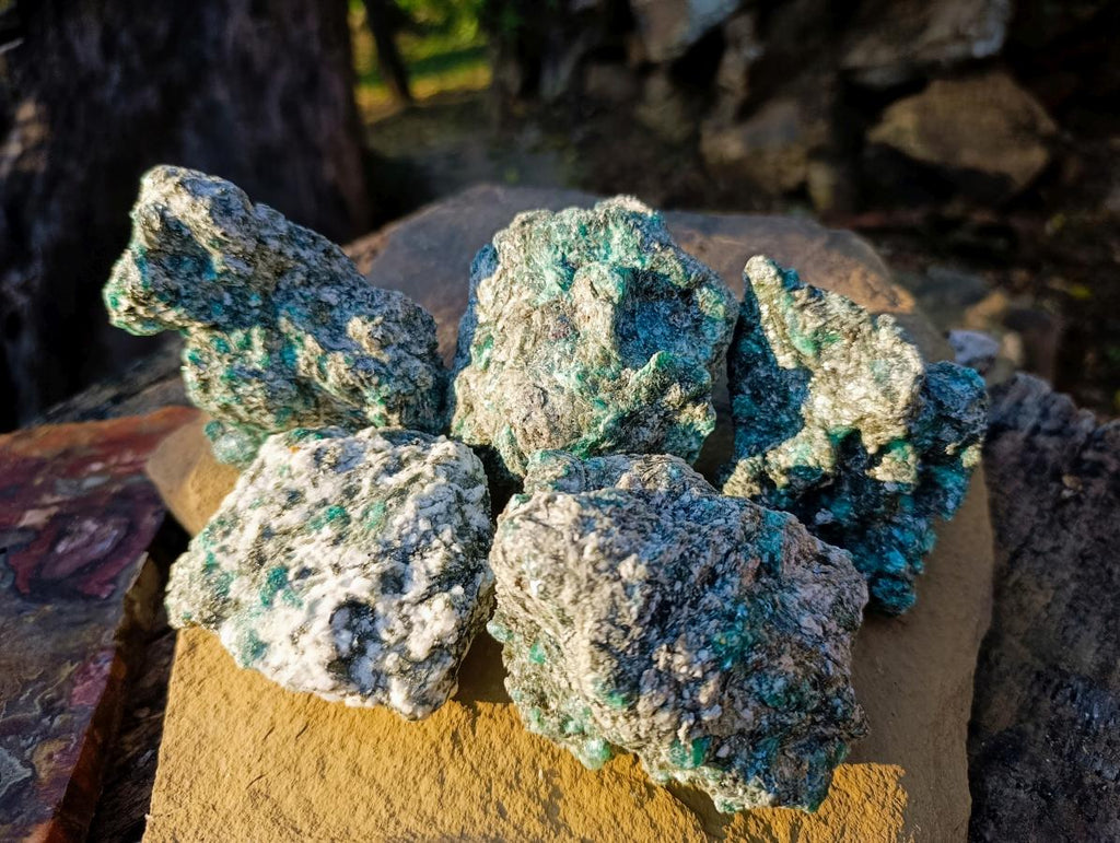 Natural Emerald Mica 'Mutokolite' Cobbed Specimens x 5 From Mutoko, Zimbabwe - Toprock Gemstones and Minerals 