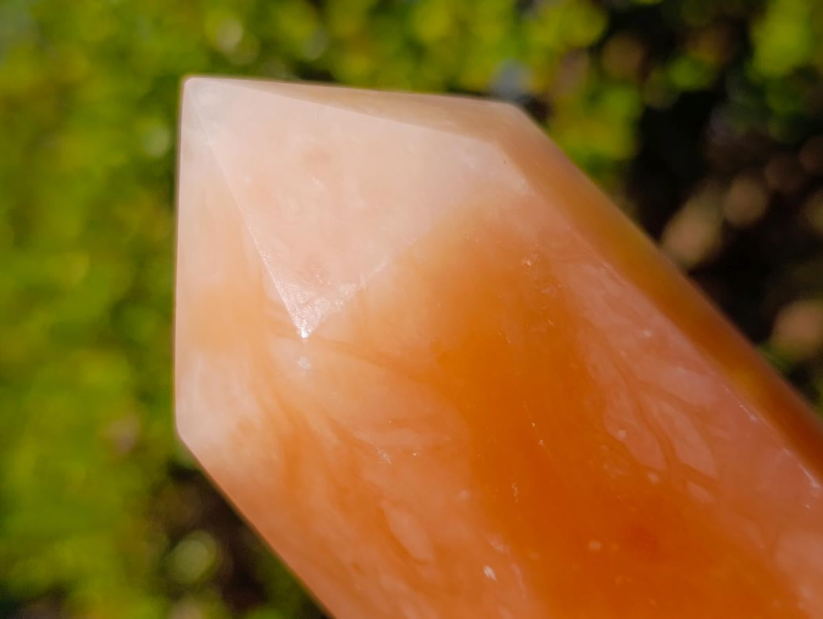 Polished Large Orange Twist Calcite Display Crystals x 2 From Maevantanana, Madagascar - Toprock Gemstones and Minerals 