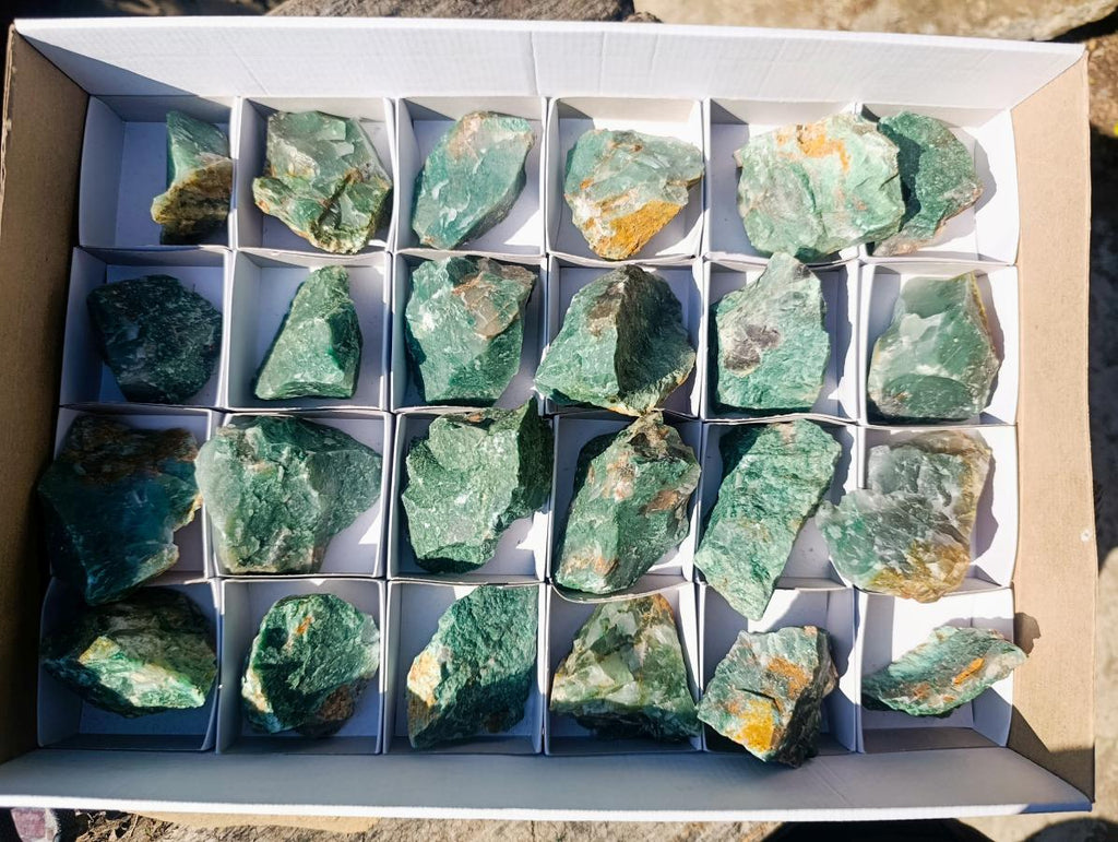 Natural Swazi Jade Cobbed Specimens x 24 From Swaziland - Toprock Gemstones and Minerals 