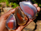 Polished One Side Red Shashe River Agate Nodules x 35 From Shashe River, Zimbabwe - Toprock Gemstones and Minerals 