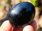 Polished Black Tourmaline Jewellery Size Galets x 70 From Madagascar - Toprock Gemstones and Minerals 