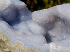 Polished Large Blue Lace Agate Standing Display Piece with Dog Tooth Calcite x 1 From Nsanje, Malawi - Toprock Gemstones and Minerals 