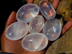 Polished Girasol Pearl Quartz Palm Stones x 20 From Ambatondrazaka, Madagascar - Toprock Gemstones and Minerals 