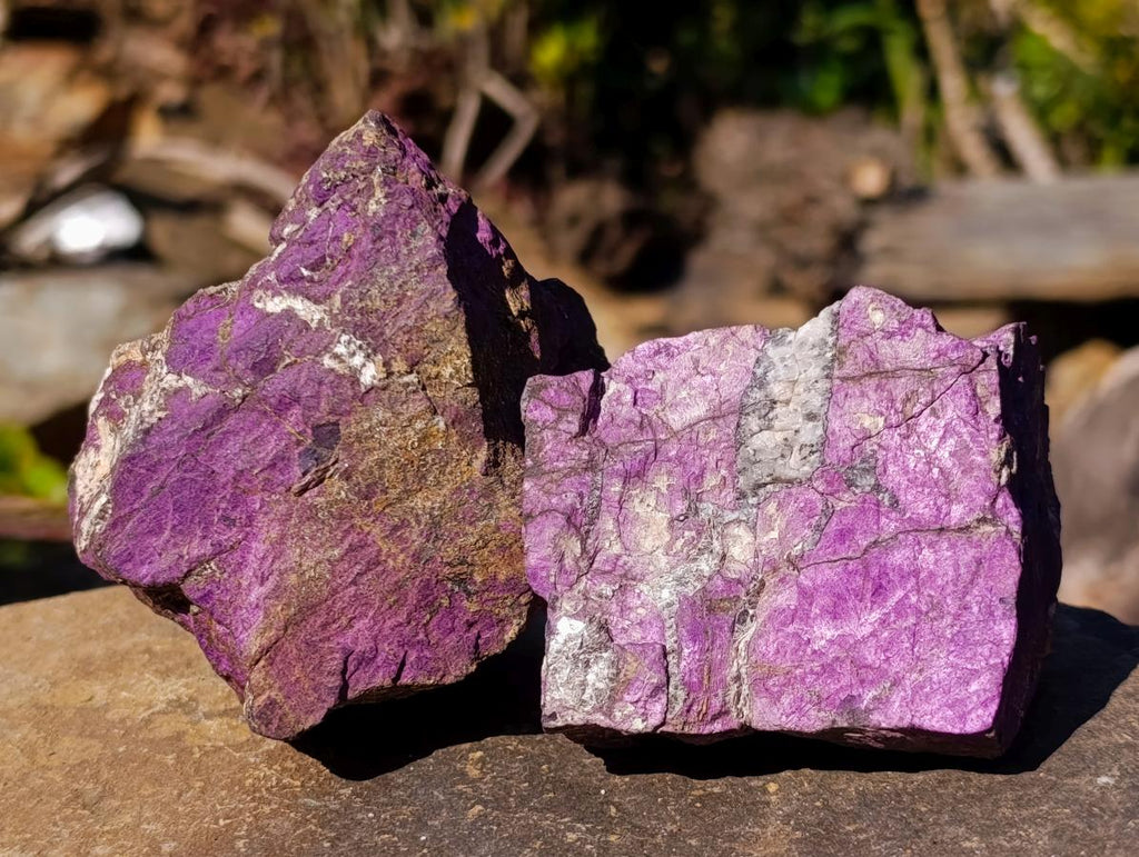 Natural Metallic Cobbed Purpurite Specimens x 6 From Erongo, Namibia - Toprock Gemstones and Minerals 