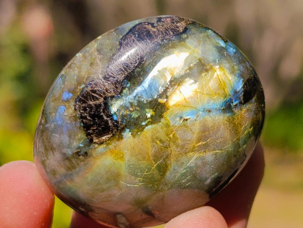 Polished Labradorite Palm Stones x 20 From Madagascar - Toprock Gemstones and Minerals 