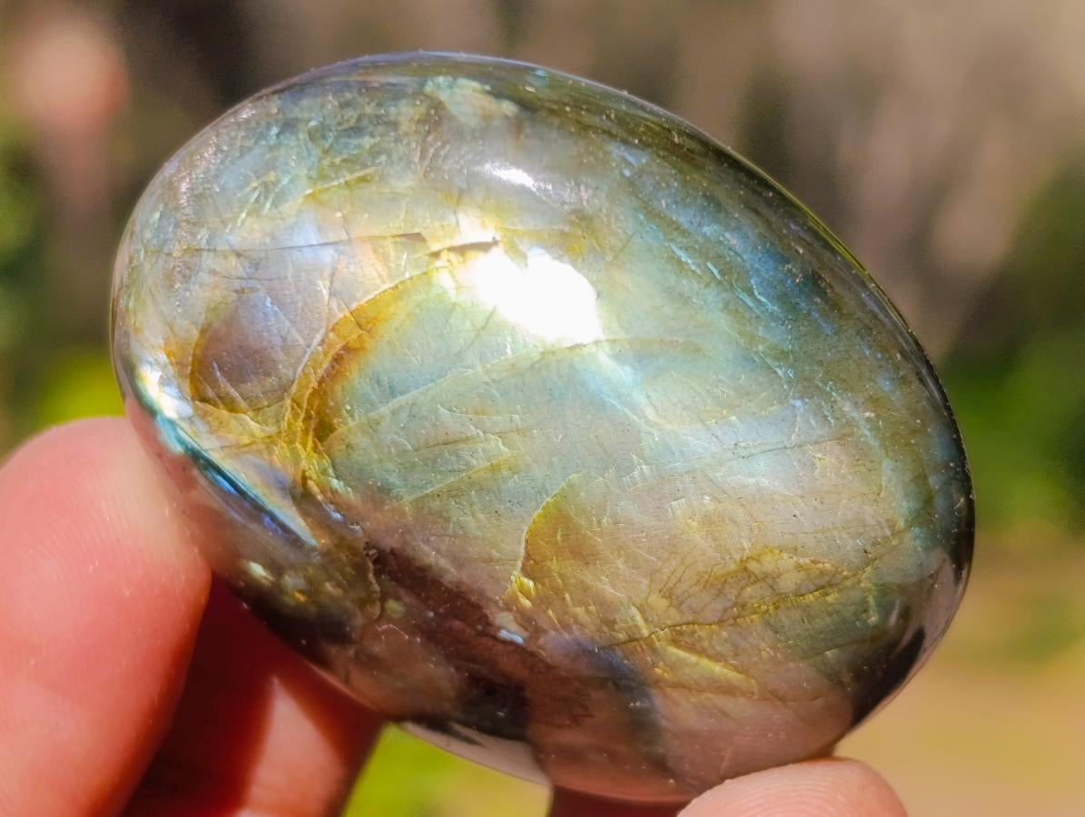 Polished Labradorite Palm Stones x 20 From Madagascar - Toprock Gemstones and Minerals 