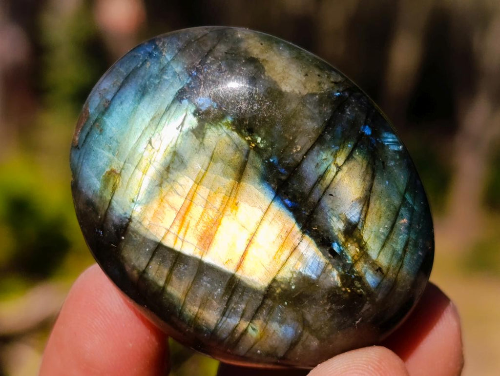 Polished Labradorite Palm Stones x 20 From Madagascar - Toprock Gemstones and Minerals 