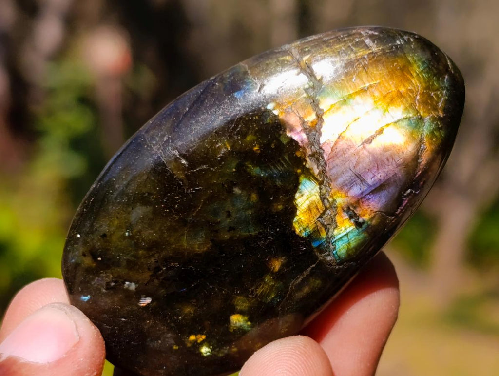 Polished Labradorite Palm Stones x 20 From Madagascar - Toprock Gemstones and Minerals 