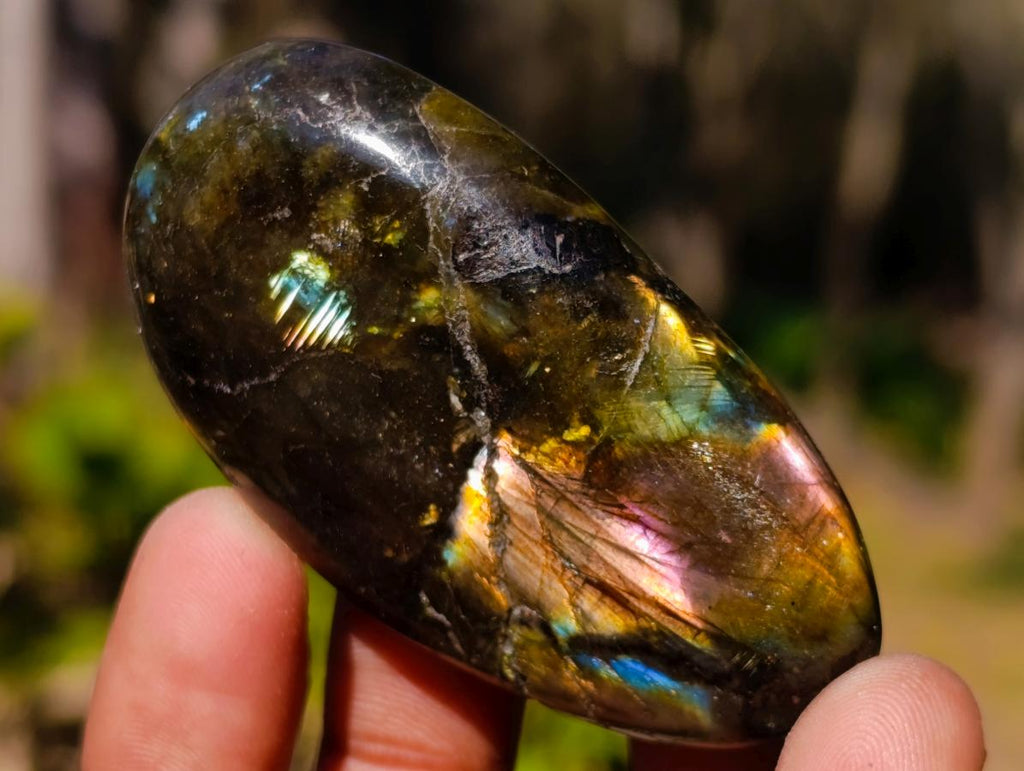 Polished Labradorite Palm Stones x 20 From Madagascar - Toprock Gemstones and Minerals 