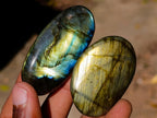 Polished Labradorite Palm Stones x 20 From Madagascar - Toprock Gemstones and Minerals 