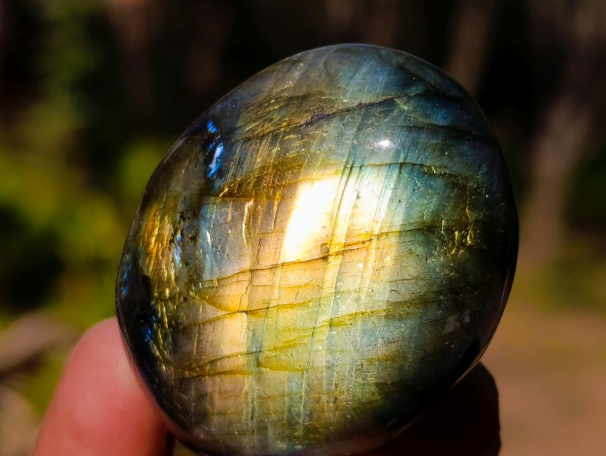 Polished Labradorite Palm Stones x 20 From Madagascar - Toprock Gemstones and Minerals 