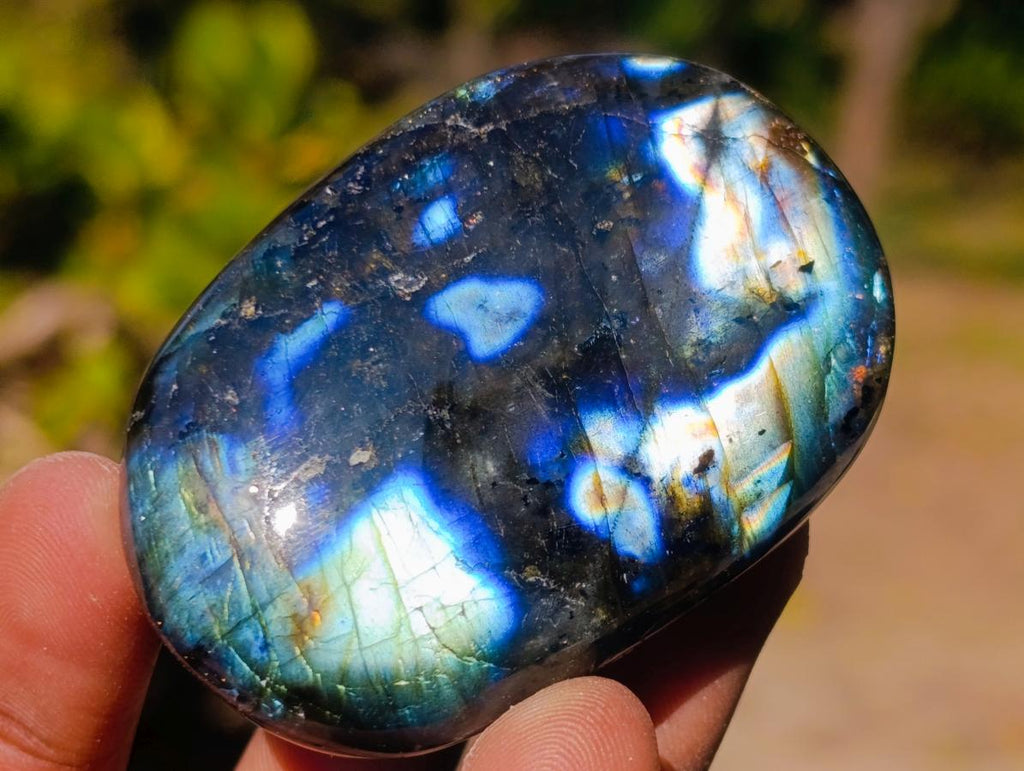Polished Labradorite Palm Stones x 20 From Madagascar - Toprock Gemstones and Minerals 
