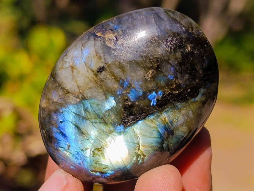 Polished Labradorite Palm Stones x 20 From Madagascar - Toprock Gemstones and Minerals 