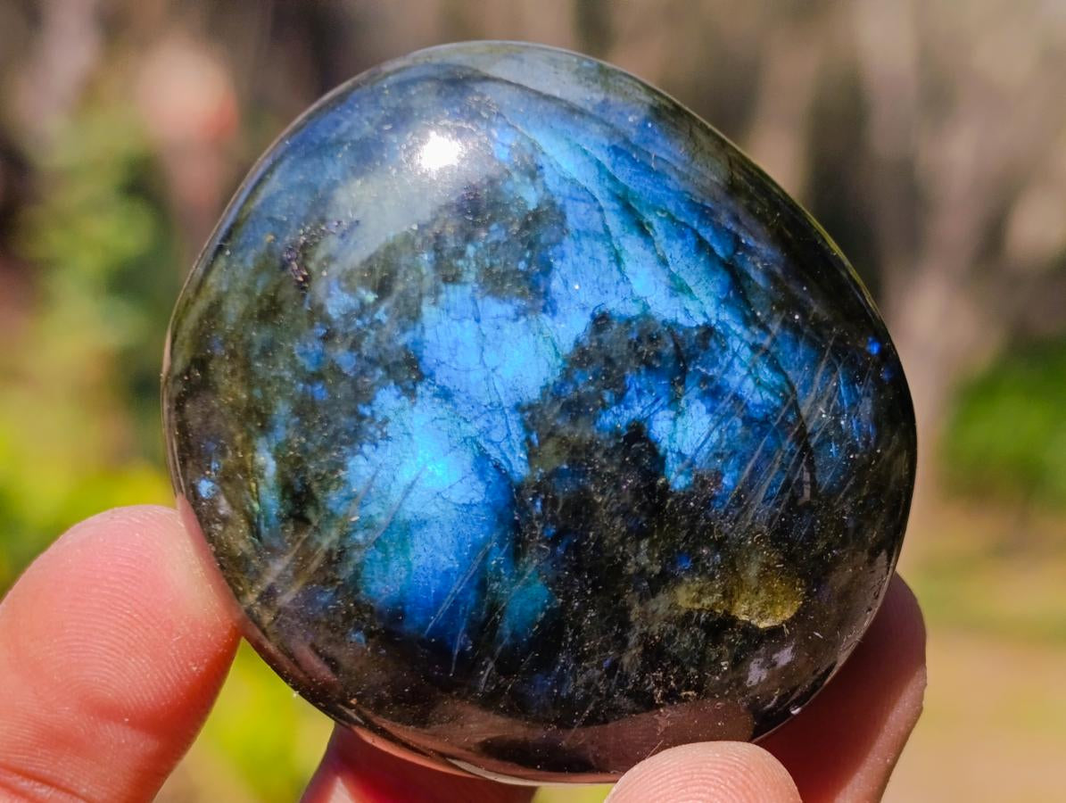 Polished Labradorite Palm Stones x 20 From Madagascar - Toprock Gemstones and Minerals 
