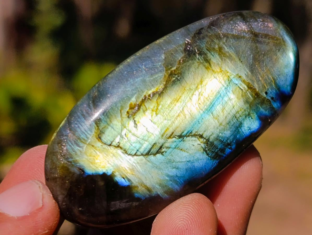 Polished Labradorite Palm Stones x 20 From Madagascar - Toprock Gemstones and Minerals 