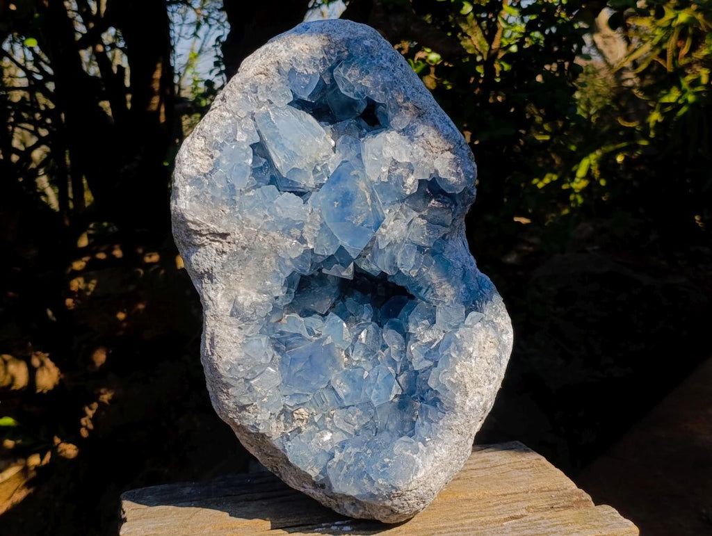 Natural XL Blue Celestite Geode Specimen x 1 From Sakoany, Madagascar - Toprock Gemstones and Minerals 