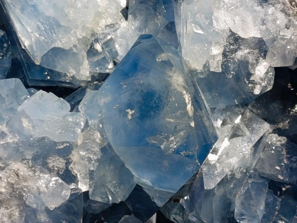 Natural XL Blue Celestite Geode Specimen x 1 From Sakoany, Madagascar - Toprock Gemstones and Minerals 