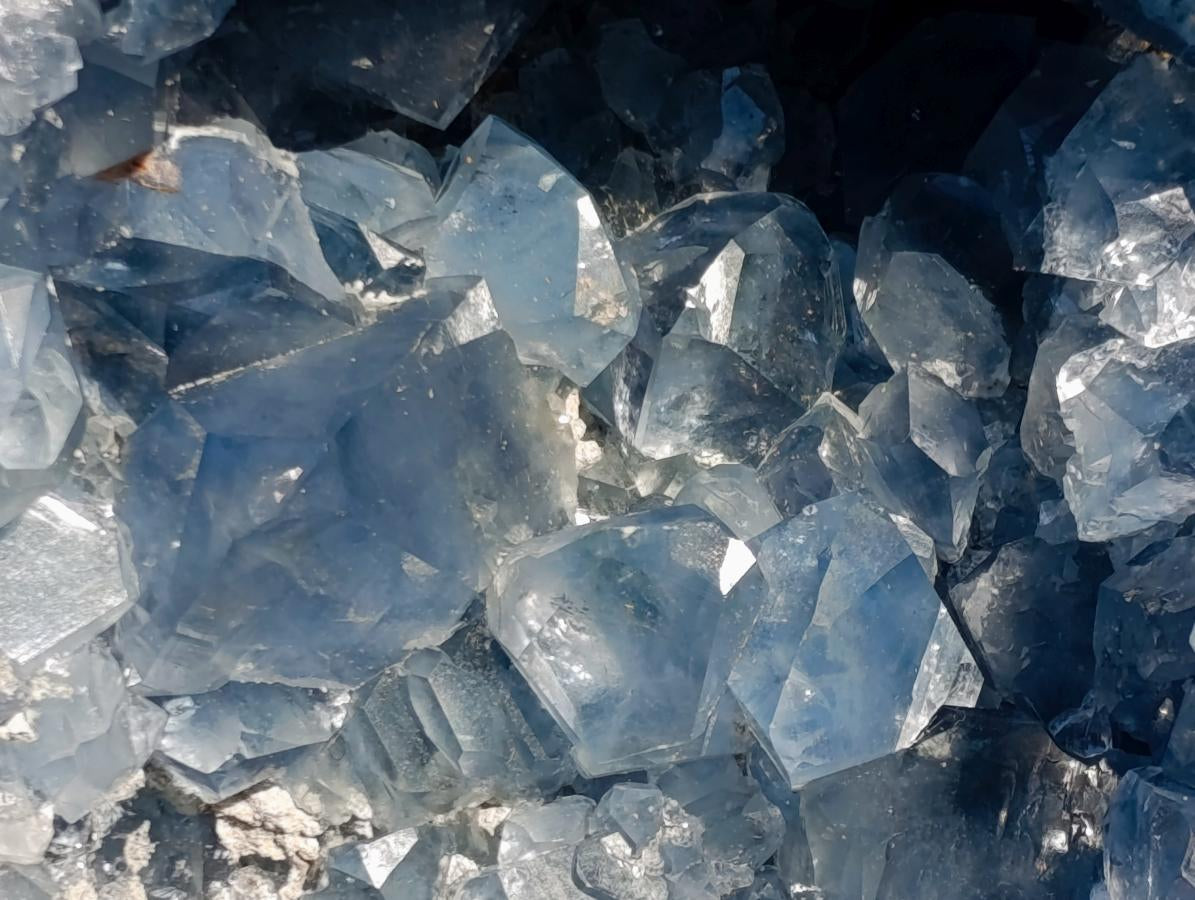 Natural XL Blue Celestite Geode Specimen x 1 From Sakoany, Madagascar - Toprock Gemstones and Minerals 