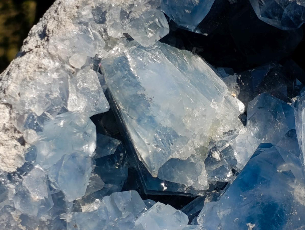 Natural XL Blue Celestite Geode Specimen x 1 From Sakoany, Madagascar - Toprock Gemstones and Minerals 