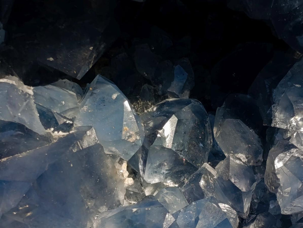 Natural XL Blue Celestite Geode Specimen x 1 From Sakoany, Madagascar - Toprock Gemstones and Minerals 