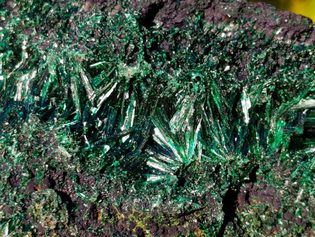 Natural Silky Malachite Specimens x 2 From Kasompe, Congo - Toprock Gemstones and Minerals 
