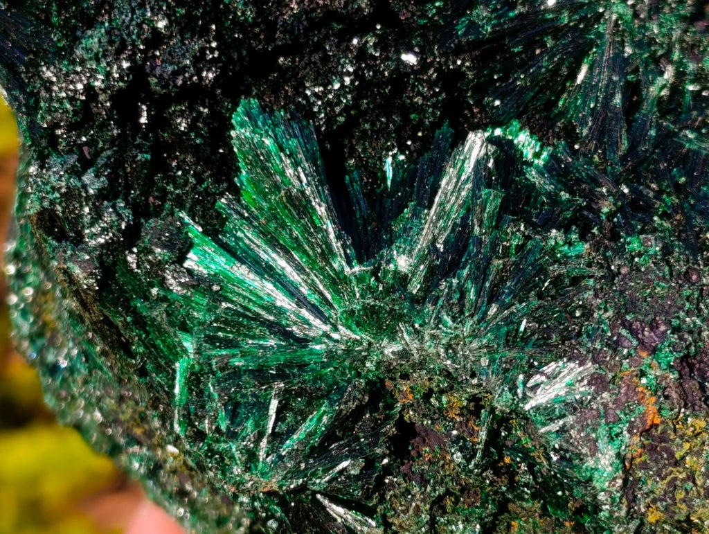 Natural Silky Malachite Specimens x 2 From Kasompe, Congo - Toprock Gemstones and Minerals 